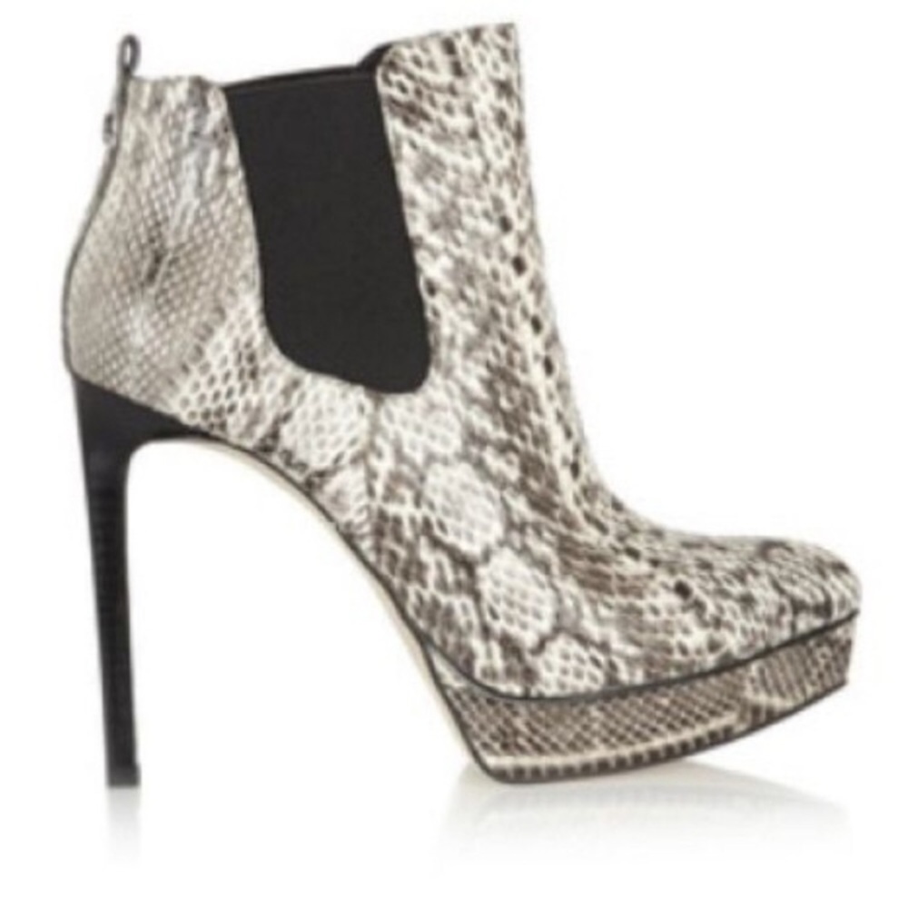 MICHAEL KORS NWT PYTHON REAL LEATHER PLATFORM BOOTIES SIZE 9.5
